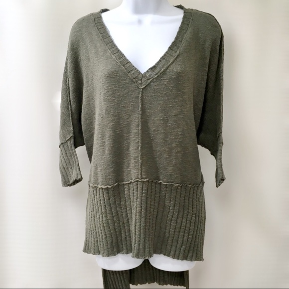 Urban Outfitters Olive Half Sleeve Sweater Top NWT - Picture 3 of 7